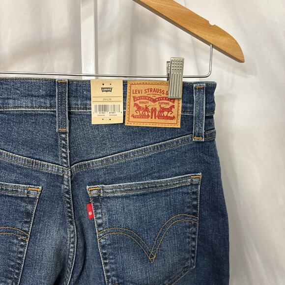 Levis Jeans Womens 29 x 29 Mom High Waisted Rise Blue Stretch Tapered New - Picture 8 of 10